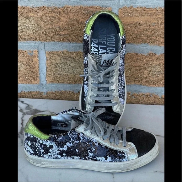P448 John Sequin Sneakers size 6 - Picture 5 of 13